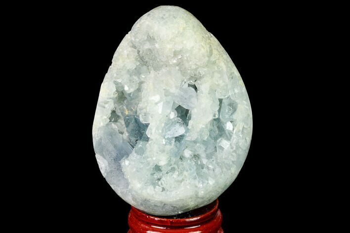 Crystal Filled Celestine (Celestite) Egg Geode - Madagascar #172677